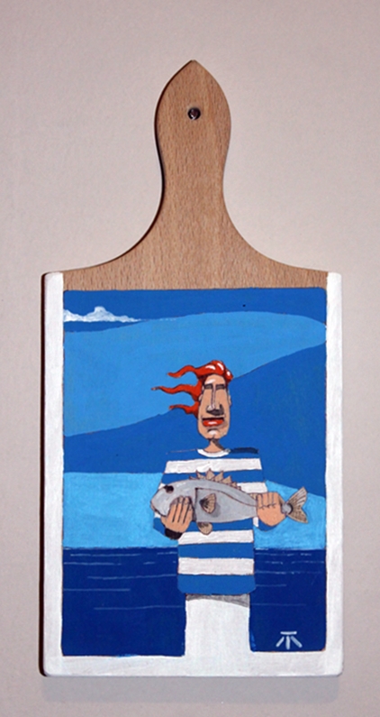 Happy fisherman